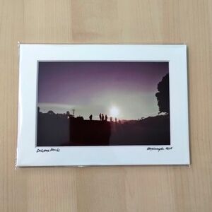 Matted Photo Print San Francisco Sunset Delores Park purple city landscape